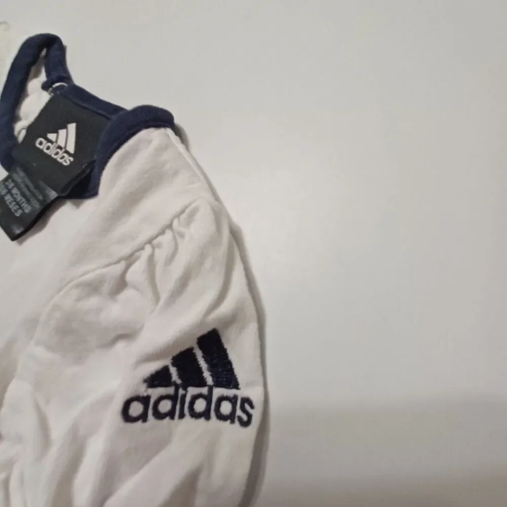 New York Yankees Adidas Shirt Girls 3 6 Months Blue‎ Scoop Neck Cap Sleeves Logo